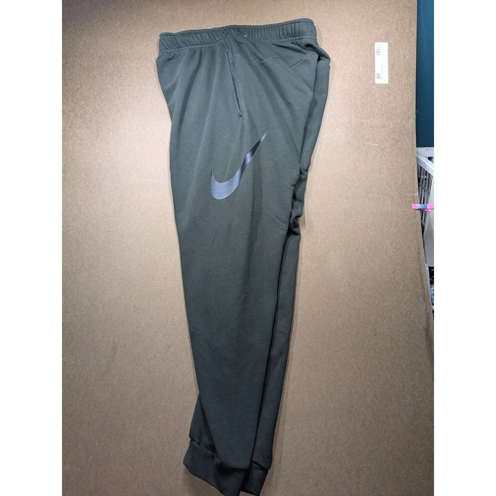 Nike Dri-FIT Mens Tapered Training Pants Olive Green CU6775-355 Size Large